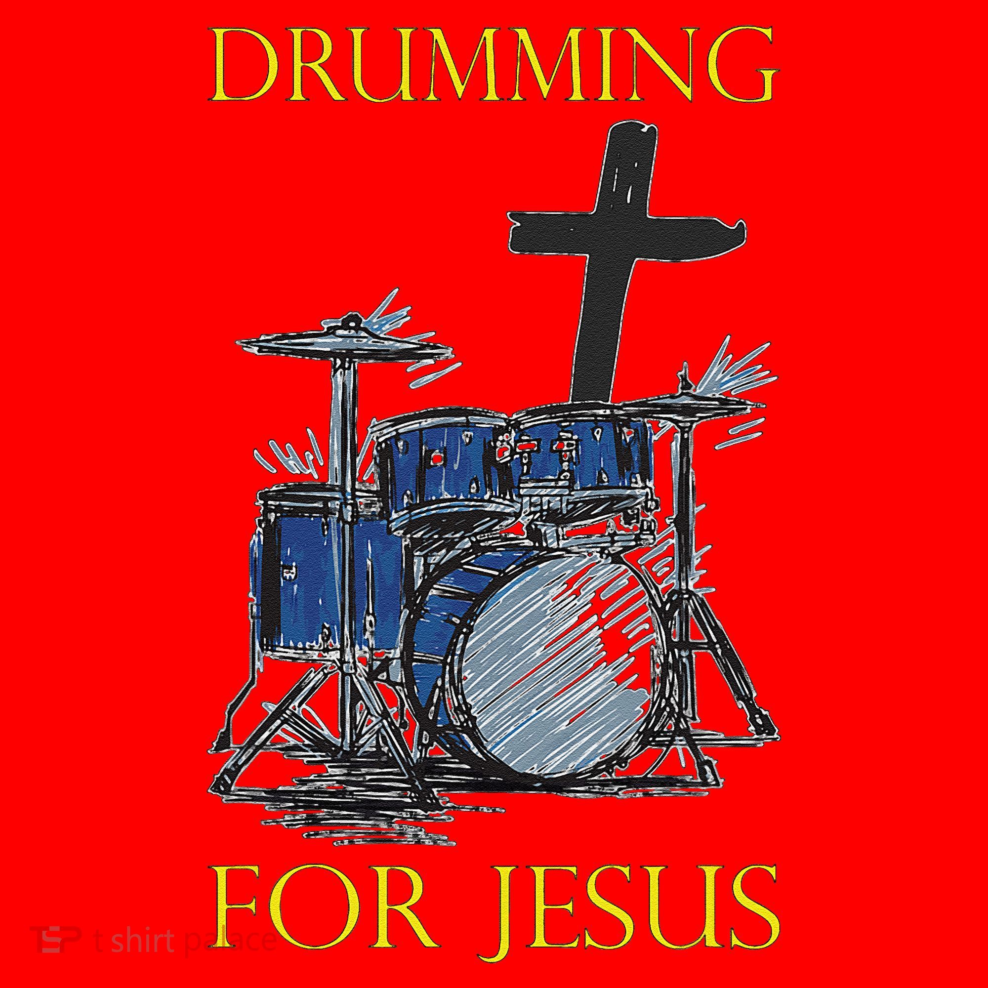 Drumming For Jesus Drummer Drums Santa Hat