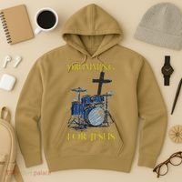 Drumming For Jesus Drummer Drums Hoodie thumb 3