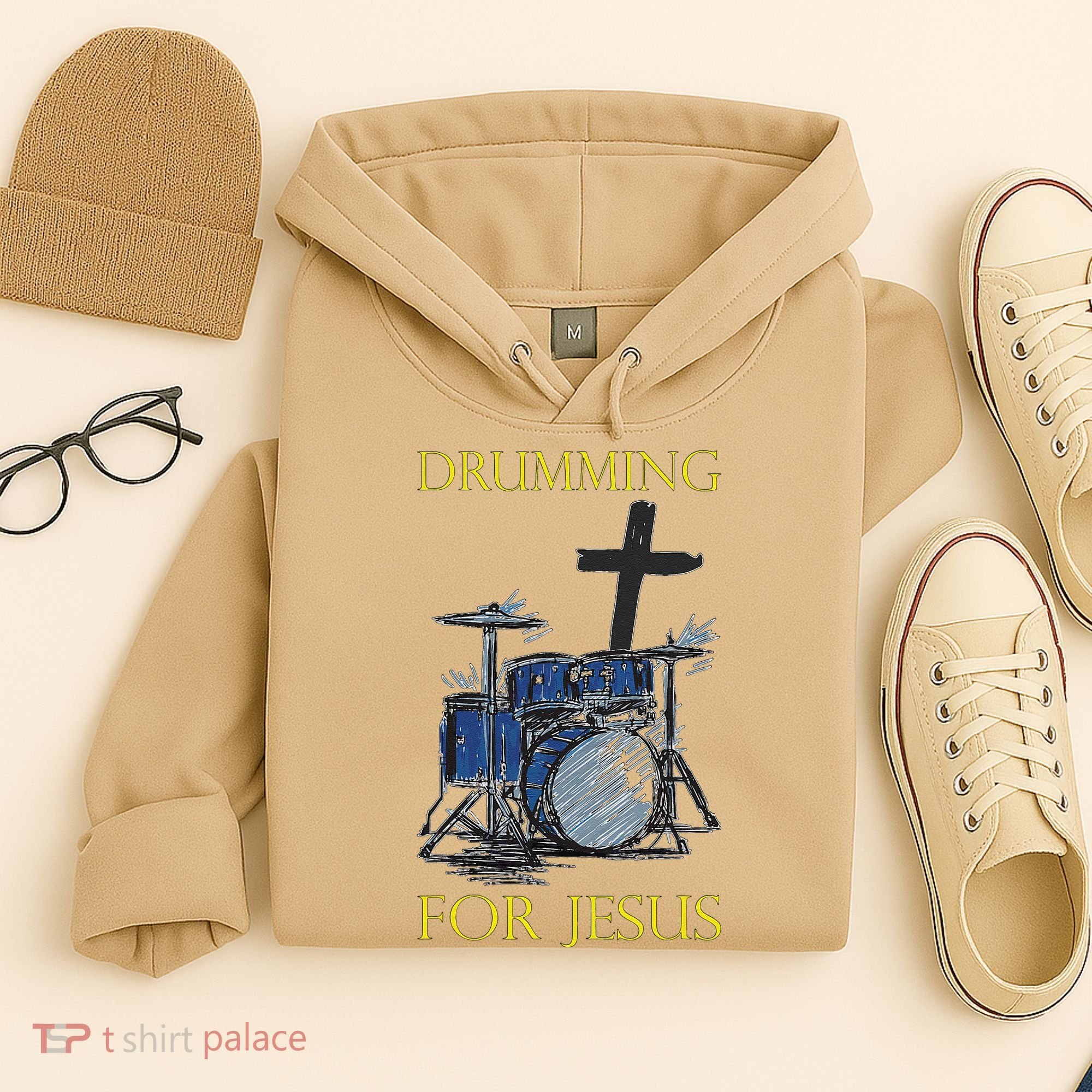 Drumming For Jesus Drummer Drums Hoodie