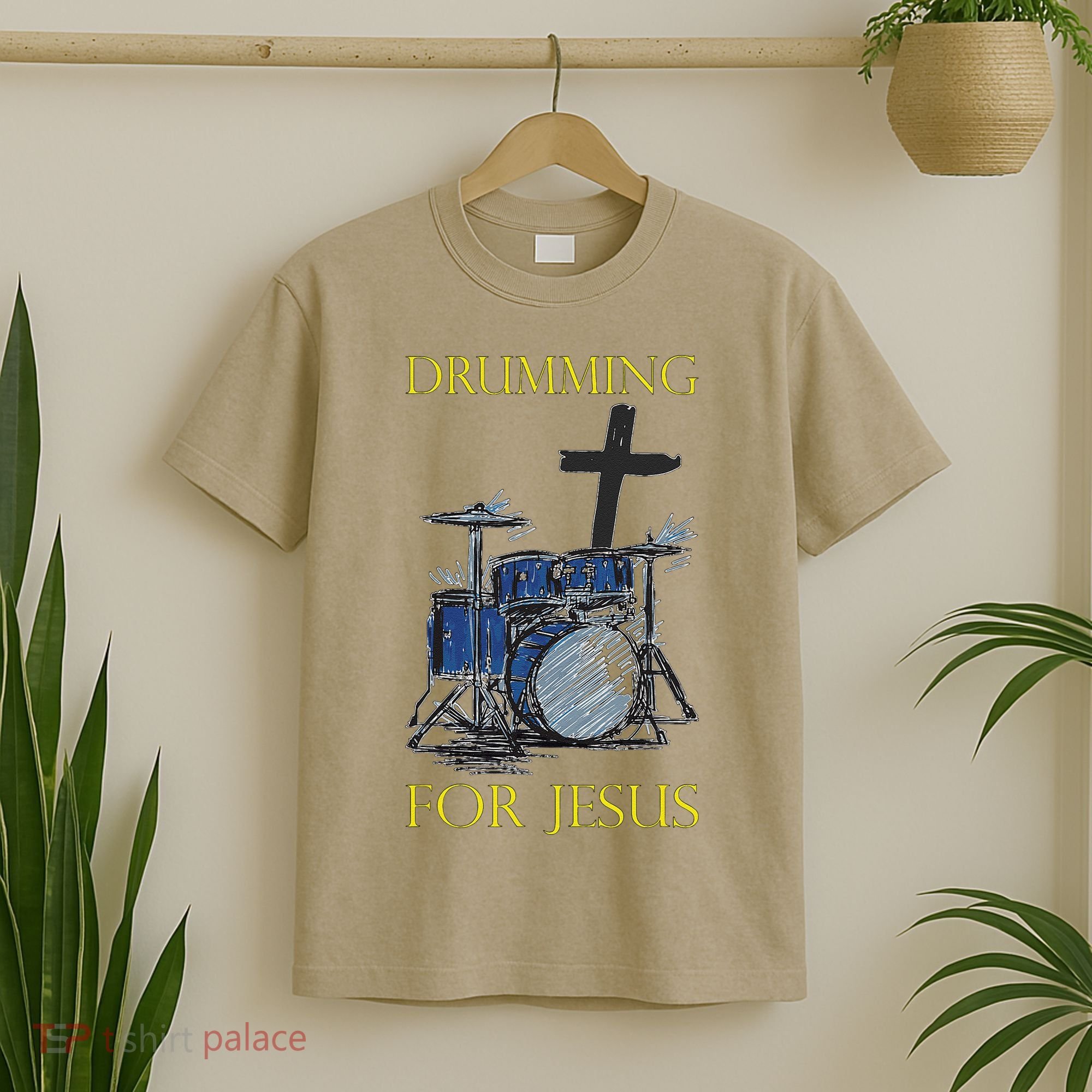 Drumming For Jesus Drummer Drums T-Shirt
