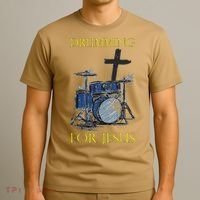Drumming For Jesus Drummer Drums T-Shirt thumb 3