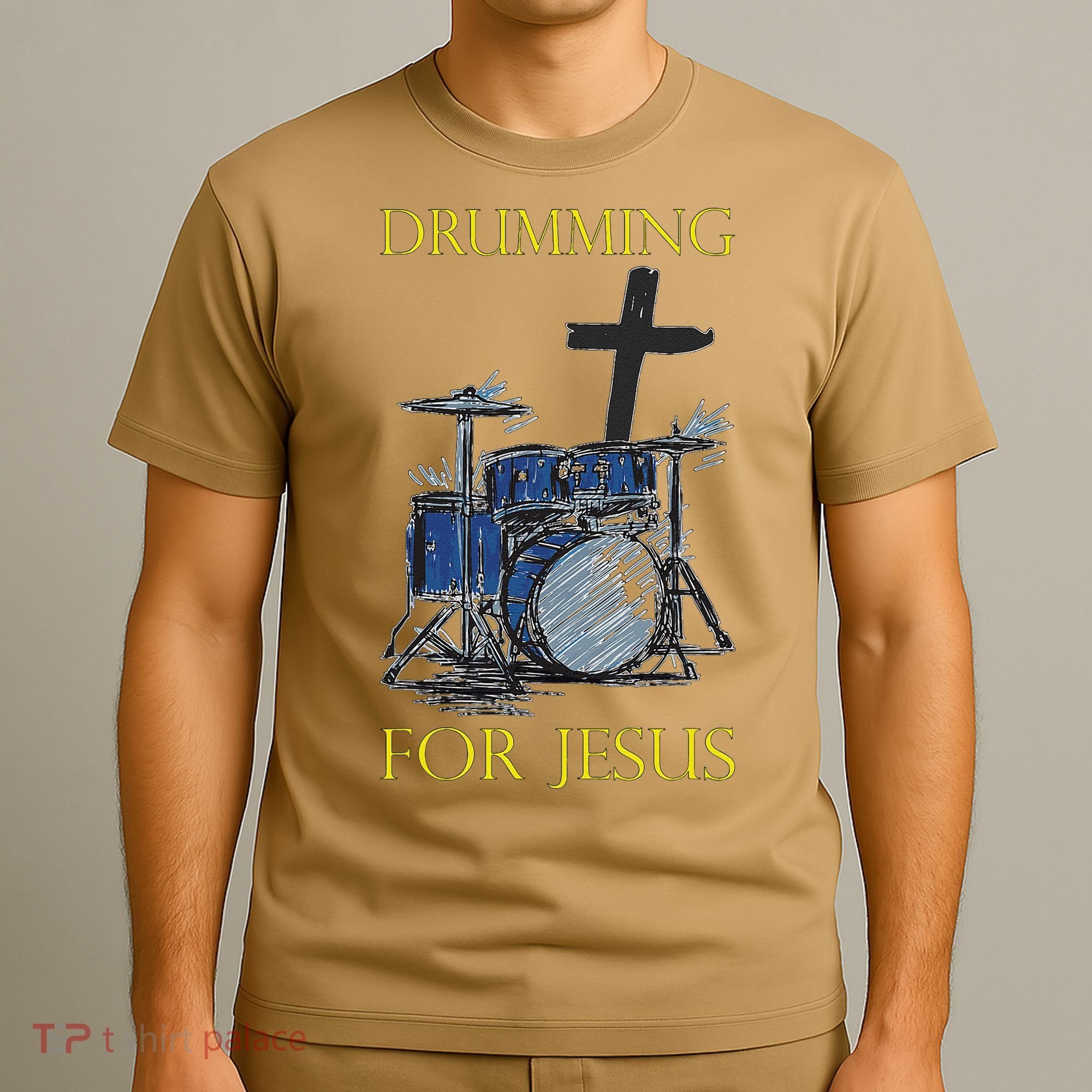 Drumming For Jesus Drummer Drums T-Shirt