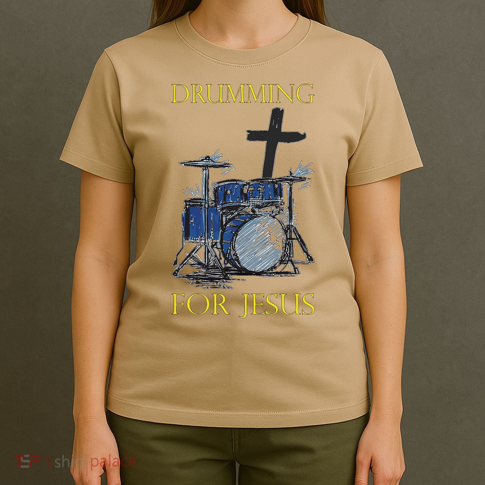 Drumming For Jesus Drummer Drums T-Shirt