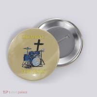 Drumming For Jesus Drummer Drums Button thumb 0