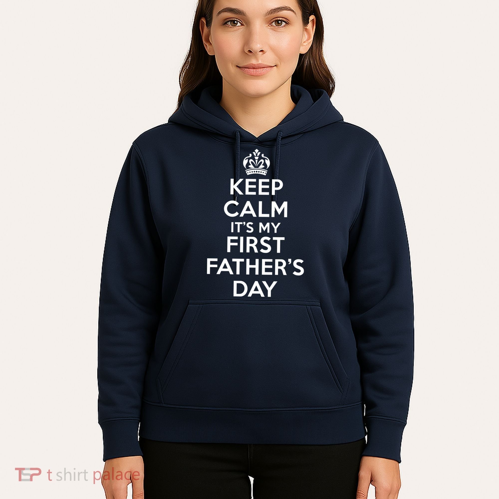 Keep Calm ItS My First FatherS Day Funny Hoodie