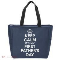 Keep Calm ItS My First FatherS Day Funny Tote Bag thumb 0