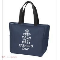 Keep Calm ItS My First FatherS Day Funny Tote Bag thumb 3