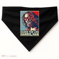 Dudes For Like Harris Man Vote Kamala For President USA-Made Doggie Bandana thumb 0