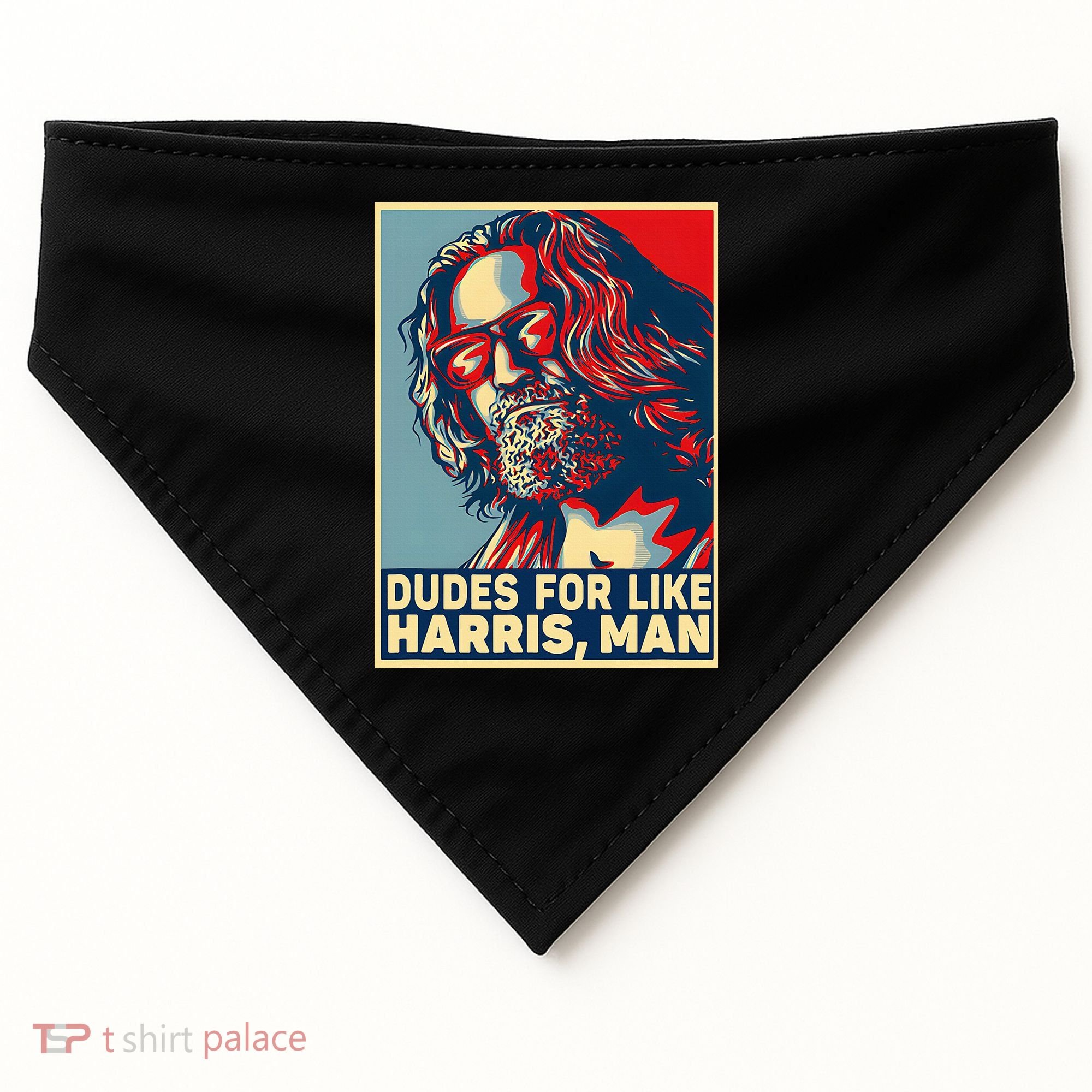 Dudes For Like Harris Man Vote Kamala For President USA-Made Doggie Bandana