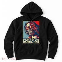 Dudes For Like Harris Man Vote Kamala For President Hoodie thumb 0