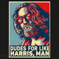 Dudes For Like Harris Man Vote Kamala For President Women's Hoodie thumb 2