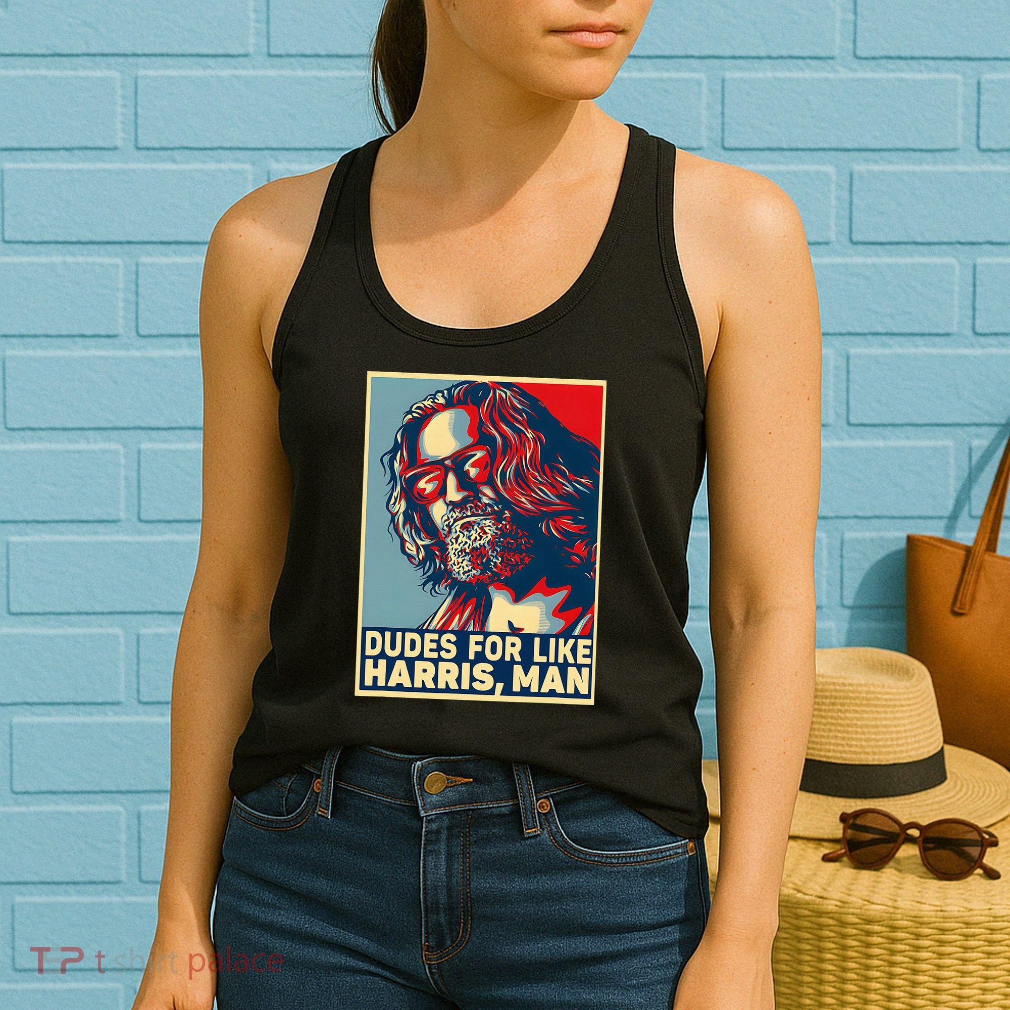 Dudes For Like Harris Man Vote Kamala For President Women's Tank Top