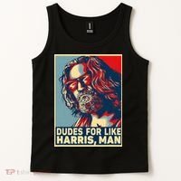 Dudes For Like Harris Man Vote Kamala For President Tank Top thumb 2
