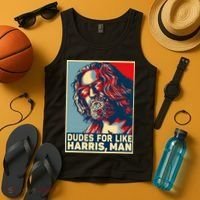 Dudes For Like Harris Man Vote Kamala For President Tank Top thumb 4