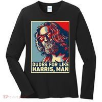 Dudes For Like Harris Man Vote Kamala For President Women's Long Sleeve Shirt thumb 0