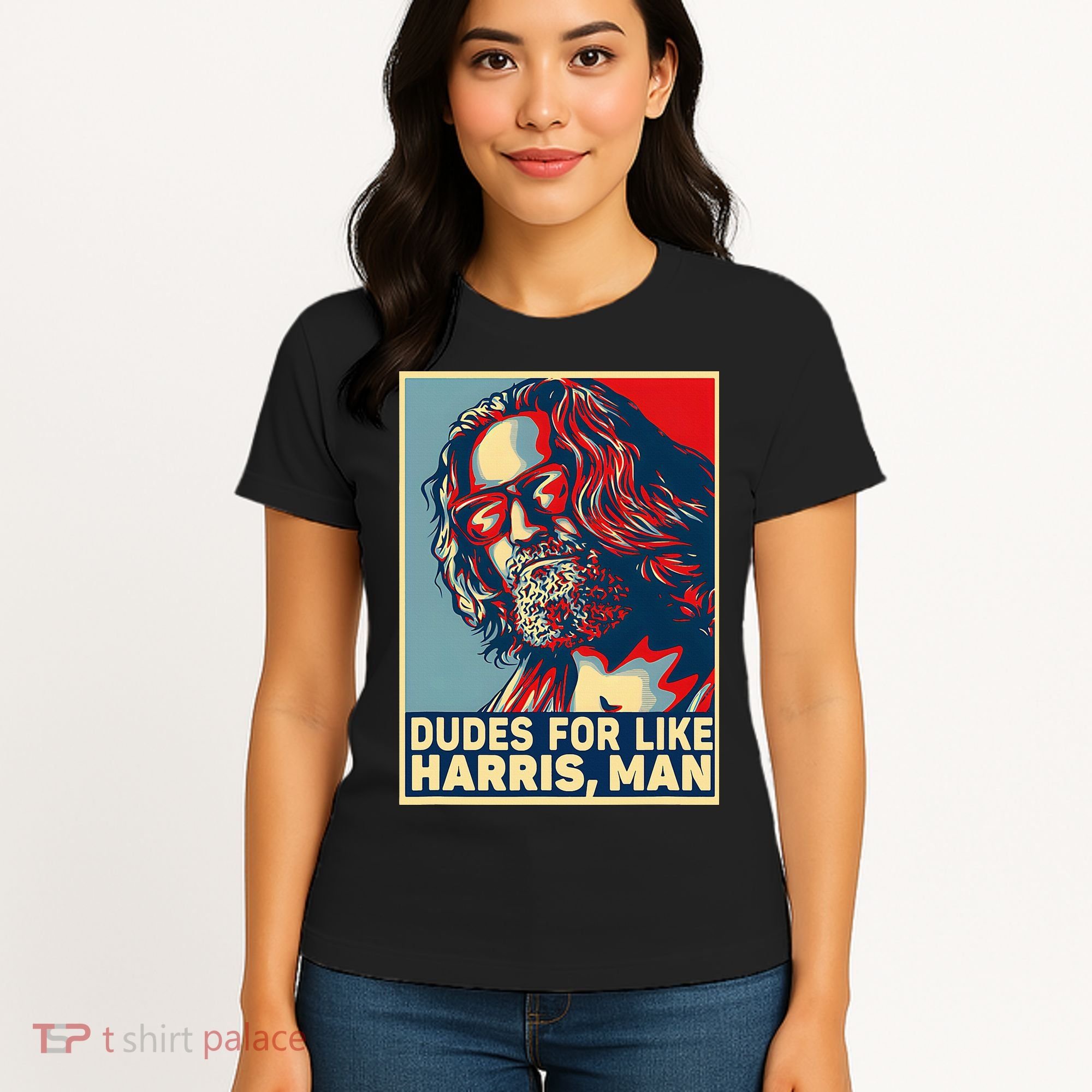 Dudes For Like Harris Man Vote Kamala For President Women's T-Shirt