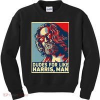 Dudes For Like Harris Man Vote Kamala For President Kids Sweatshirt thumb 0