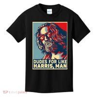 Dudes For Like Harris Man Vote Kamala For President Kids T-Shirt thumb 0