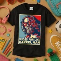 Dudes For Like Harris Man Vote Kamala For President Kids T-Shirt thumb 3