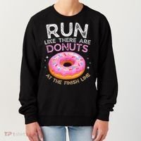 Donut Finish Line Marathon Funny Running For Men Women Women's Sweatshirt thumb 0