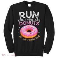 Donut Finish Line Marathon Funny Running For Men Women Sweatshirt thumb 0