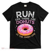 Donut Finish Line Marathon Funny Running For Men Women T-Shirt thumb 0