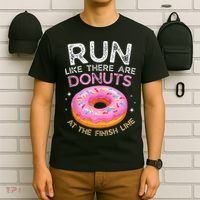 Donut Finish Line Marathon Funny Running For Men Women T-Shirt thumb 6