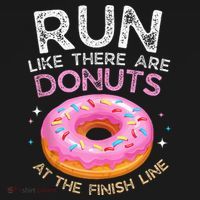 Donut Finish Line Marathon Funny Running For Men Women T-Shirt thumb 7
