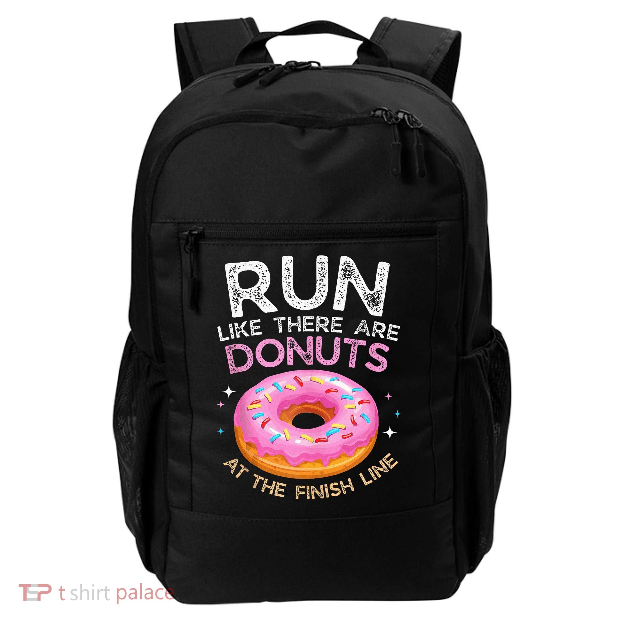 Donut Finish Line Marathon Funny Running For Men Women Backpack