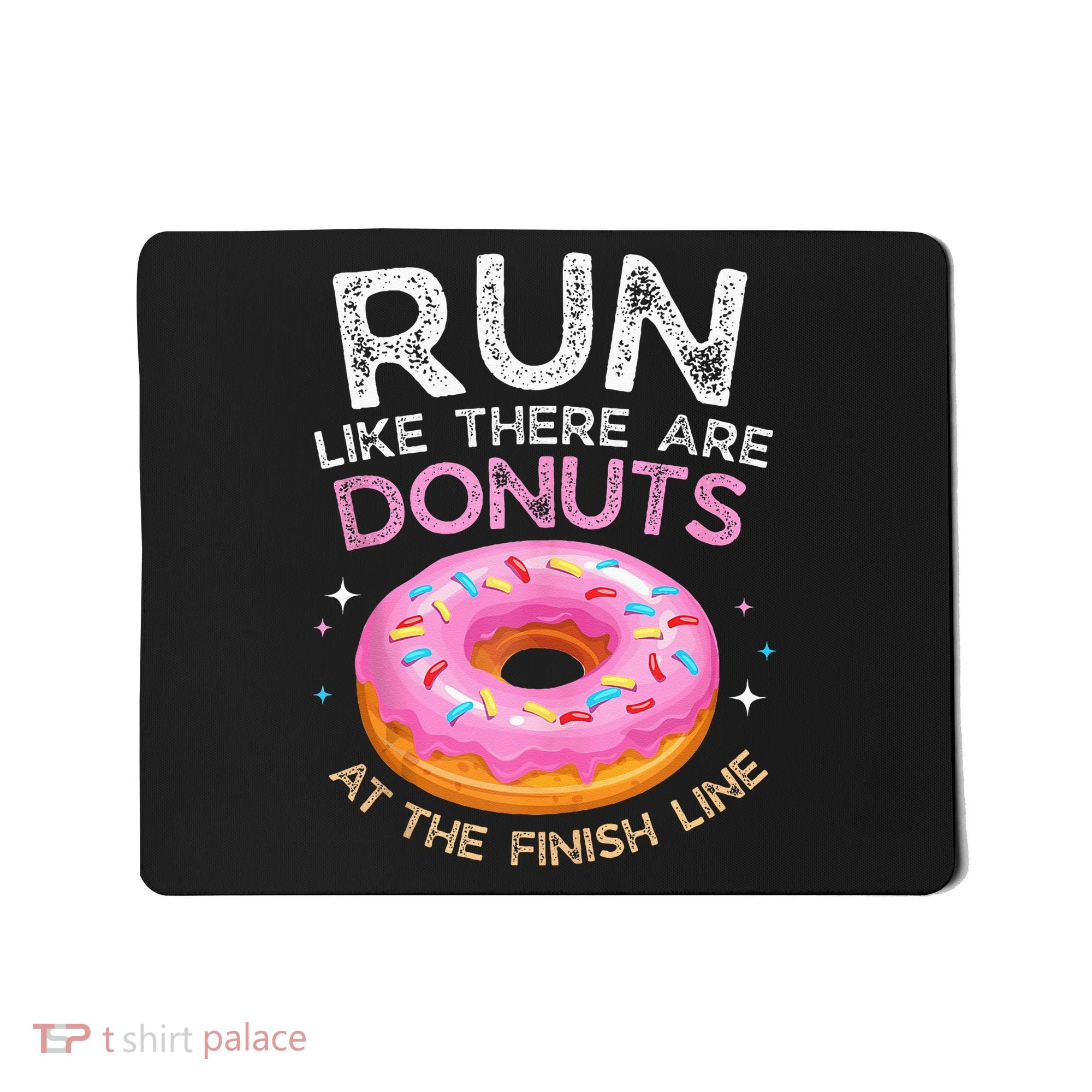 Donut Finish Line Marathon Funny Running For Men Women Mousepad