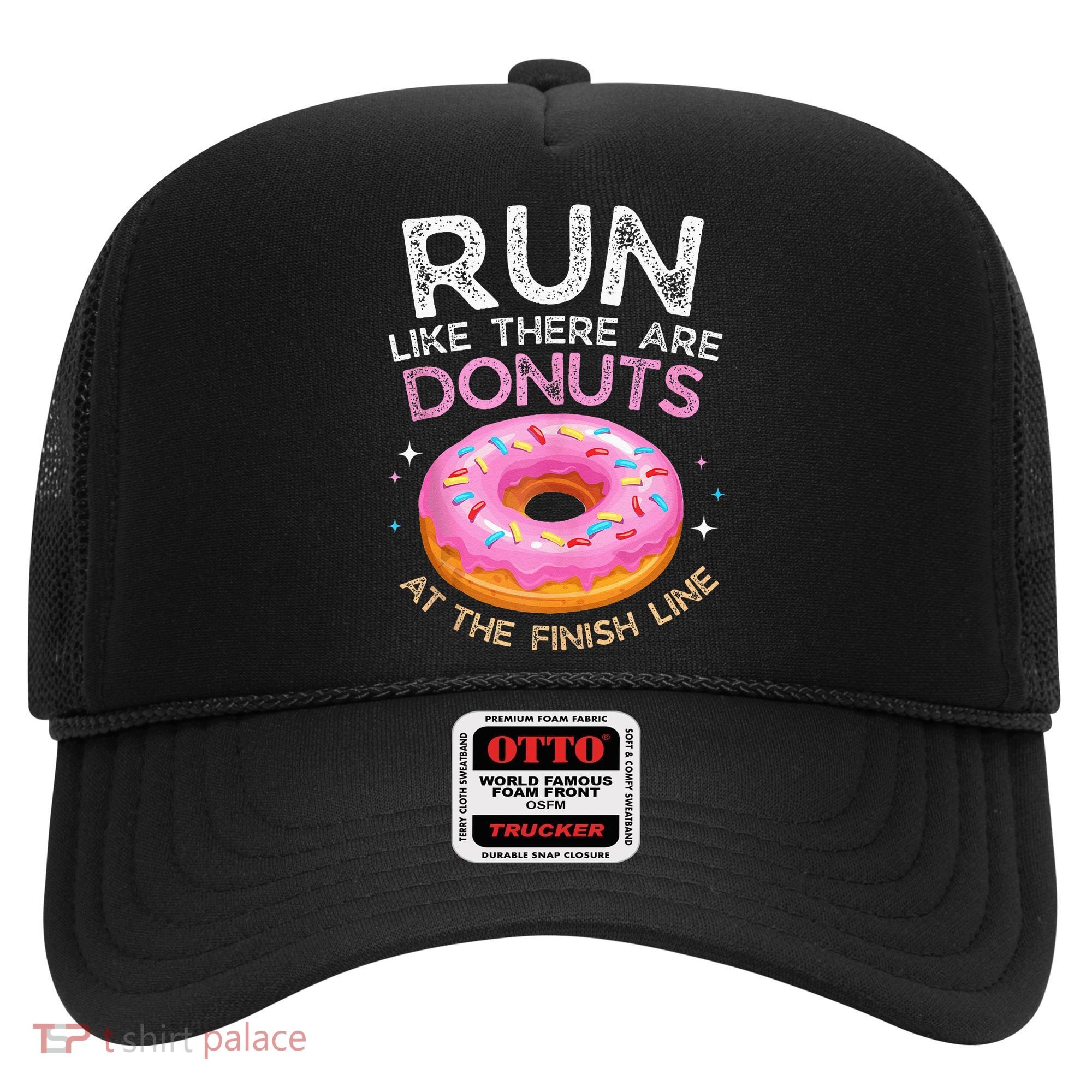 Donut Finish Line Marathon Funny Running For Men Women Hat