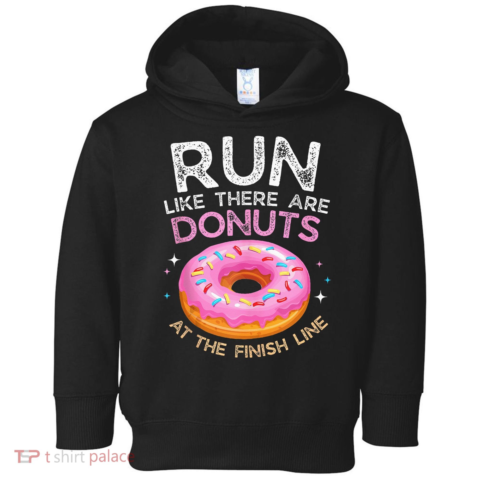 Donut Finish Line Marathon Funny Running For Men Women Toddler Hoodie