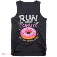 Donut Finish Line Marathon Funny Running For Men Women Tank Top thumb 0