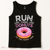Donut Finish Line Marathon Funny Running For Men Women Tank Top thumb 2