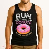 Donut Finish Line Marathon Funny Running For Men Women Tank Top thumb 3