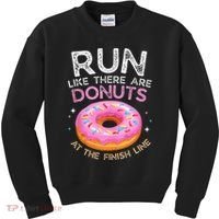Donut Finish Line Marathon Funny Running For Men Women Kids Sweatshirt thumb 0