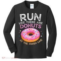 Donut Finish Line Marathon Funny Running For Men Women Kids Long Sleeve Shirt thumb 0