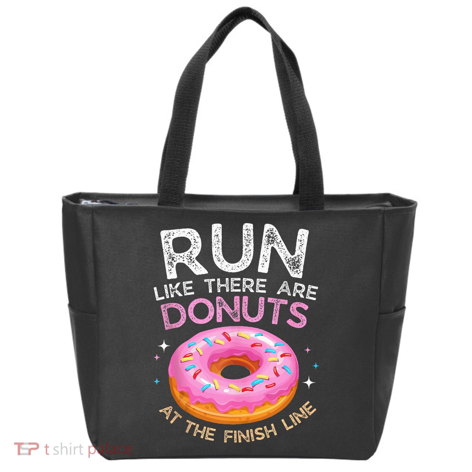 Donut Finish Line Marathon Funny Running For Men Women Tote Bag