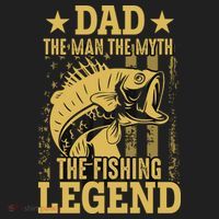 Dad Fishing Legend Flag Women's Sweatshirt thumb 2