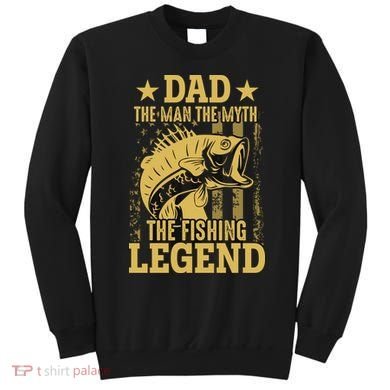 Dad Fishing Legend Flag Sweatshirt
