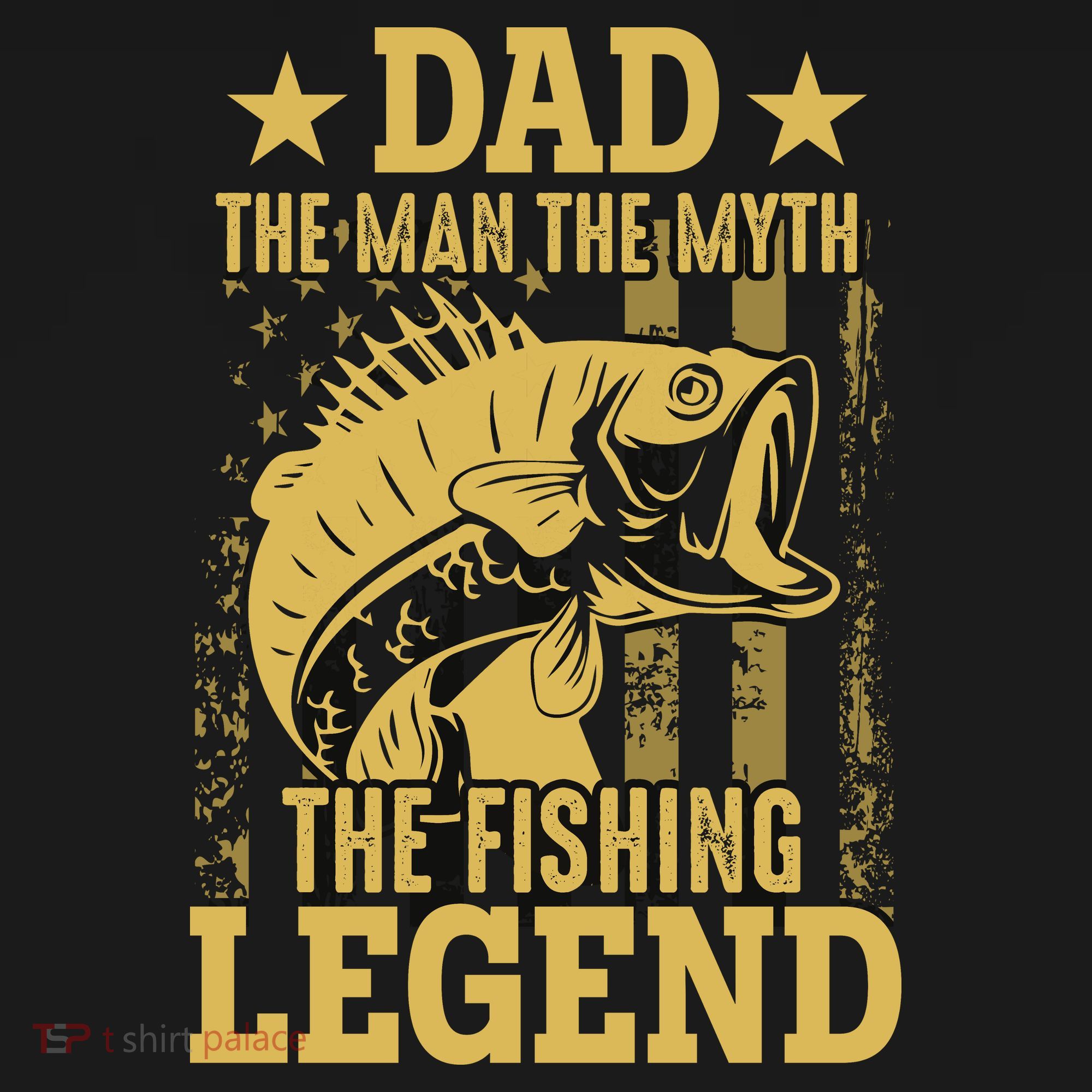 Dad Fishing Legend Flag Bucket Hat
