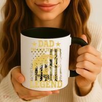Dad Fishing Legend Flag Coffee Mug thumb 3