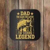 Dad Fishing Legend Flag Coaster thumb 0