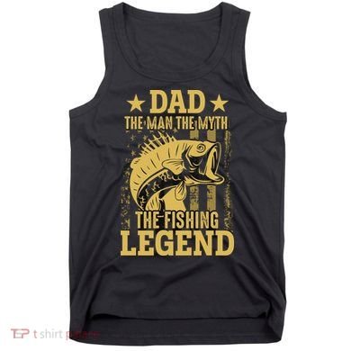 Dad Fishing Legend Flag Tank Top