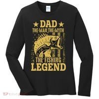 Dad Fishing Legend Flag Women's Long Sleeve Shirt thumb 0