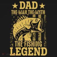 Dad Fishing Legend Flag Women's Long Sleeve Shirt thumb 2