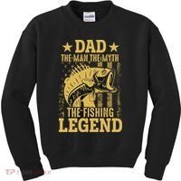 Dad Fishing Legend Flag Kids Sweatshirt thumb 0