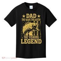 Dad Fishing Legend Flag Kids T-Shirt thumb 0
