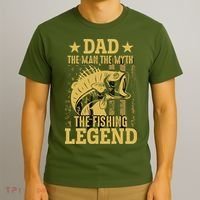 Dad Fishing Legend Flag T-Shirt thumb 3