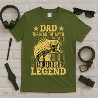 Dad Fishing Legend Flag T-Shirt thumb 5